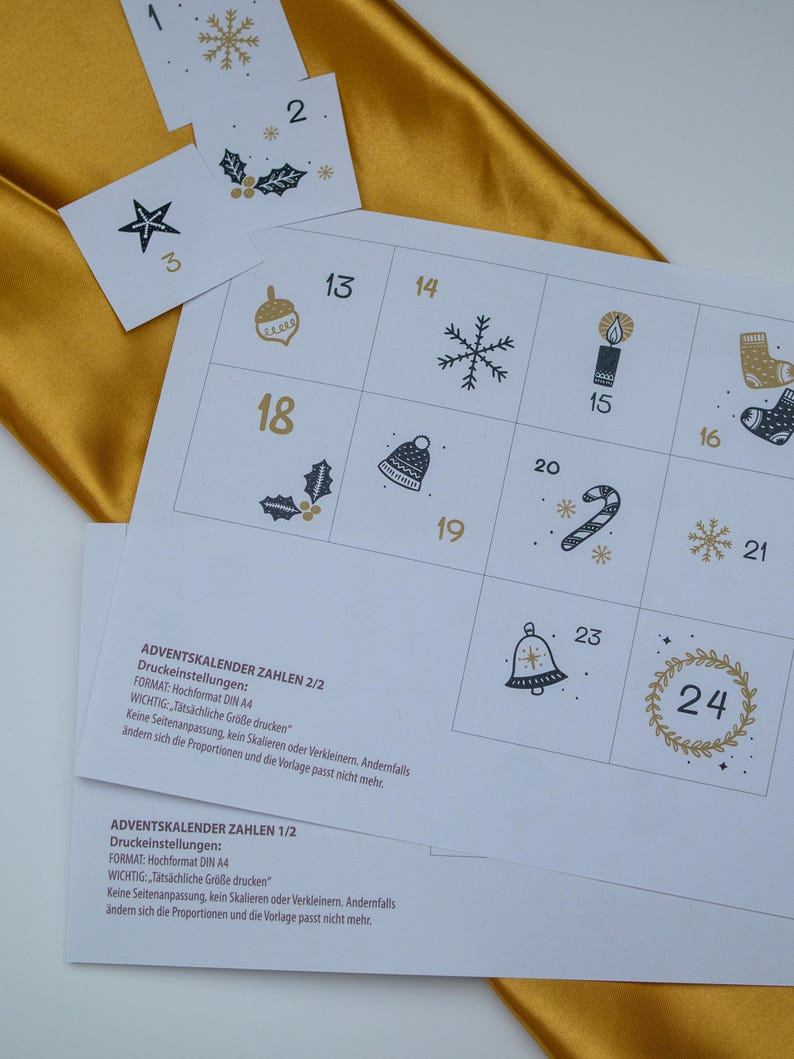 Printable Advent Calendar Numbers | DIY Square Advent Calendar Labels ...