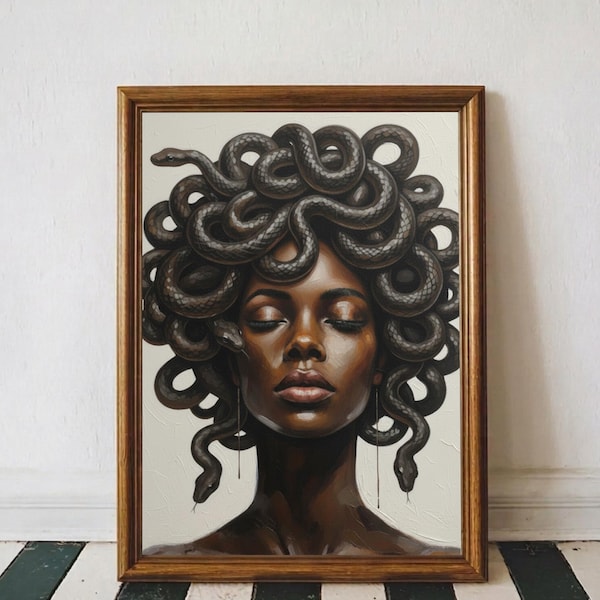 Modern Medusa Black Woman