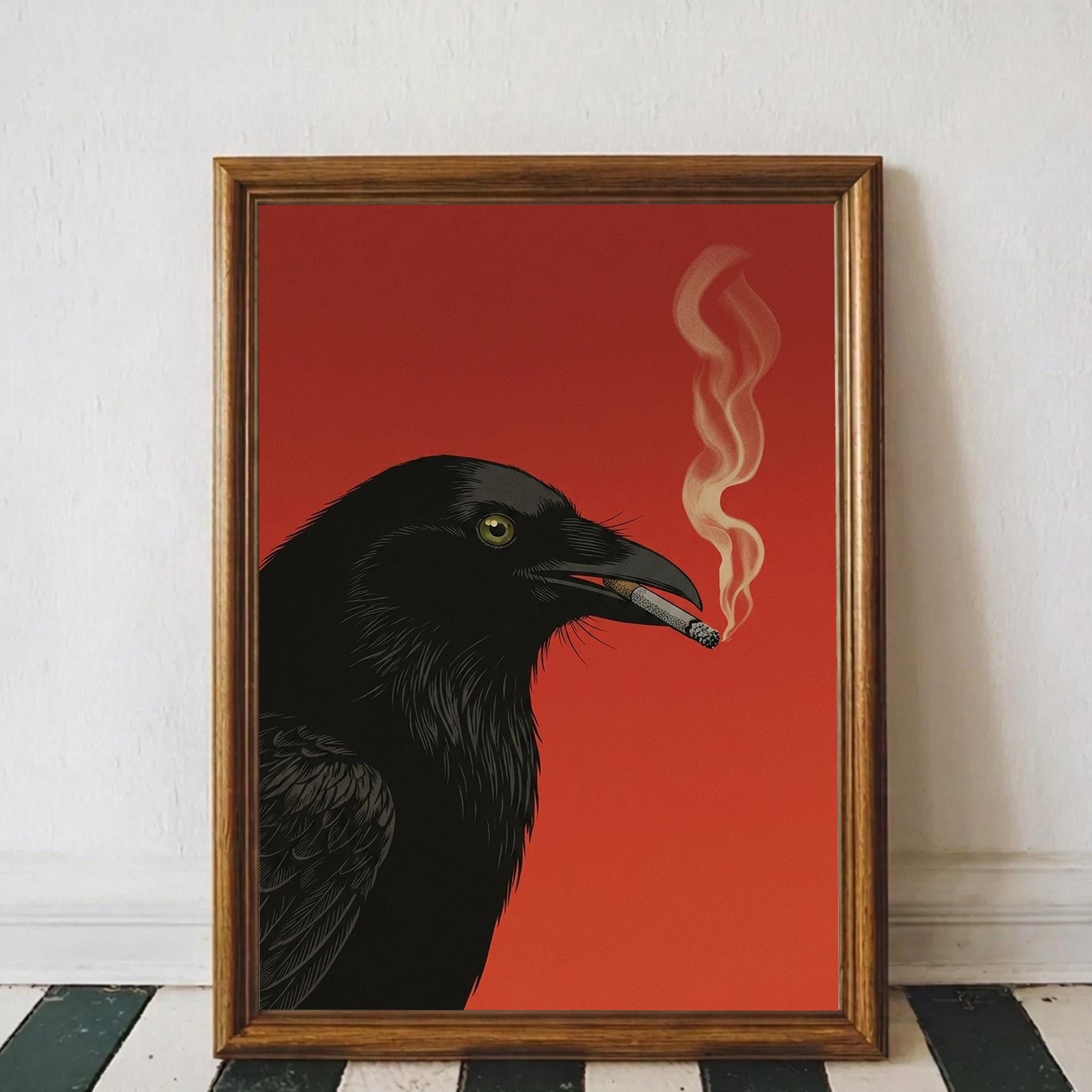 raven smoking a cigarette Crow And the Raven said I