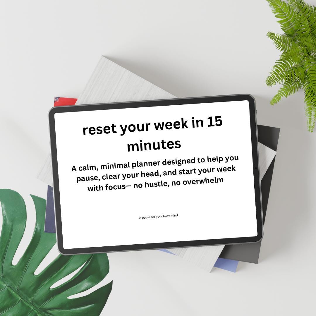 Weekly Reset Planner Printable | Sunday Reset Routine | Burnout ...