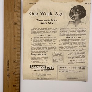 Antique Vintage 1925 Advertisement Clipping Original Pepsodent Teeth Whitening