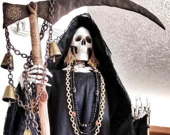 Large Santa Muerte Holy Death Statue