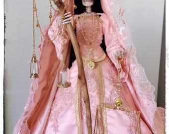 Pink Santa Muerte 17 inch Altar statue