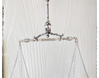 Nuestra Señora de la Santa Muerte Altar Scales, Silver-Tone Skeleton Accessory