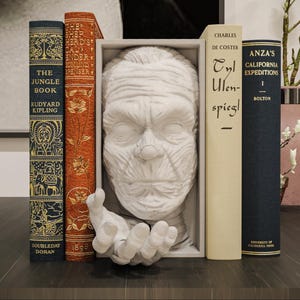 The Mummy Book Nook: Horror Bookshelf Insert, Gothic Wall Mount
