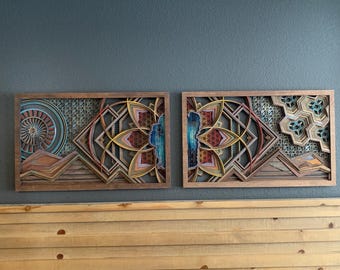 North Star Lake Tahoe, Sacred geometry, laser cut,