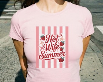 Zomer baby-T-shirt hot Wife: grappig pasgetrouwd shirt, crop top vrijgezellenfeest
