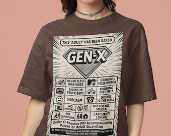Gen X Comfort Colors T-shirt – jaren 80 90s nostalgie, grappig grafisch shirt