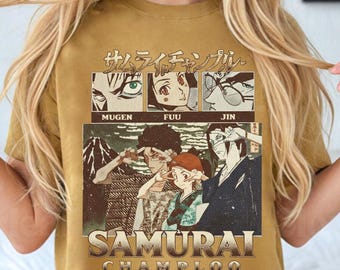 Japanese Anime Samurai  T-Shirt: Comfort Colors Manga Anime Tee