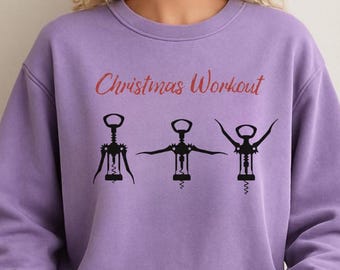 Funny Christmas Workout Comfort Colors T-Shirt - Xmas Crossfit Gifts Tee, Ho Ho Hold The Plank