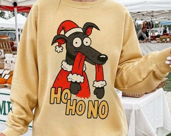 Funny Christmas Dog Comfort Colors Sweatshirt - Xmas Tee