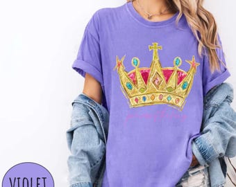 Princess of the King Shirt : Comfort Colors Daughter of God Tee, Christian Faith Shirt