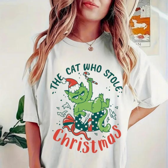 Meowy Christmas Tee | Grumpy Cat Shirt, Comfort Colors