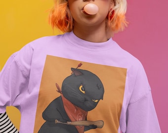 Grappig gangsterkatshirt – Brainrot Meme, Comfort Colors Tee