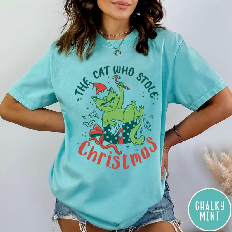 -shirt de Noël de miaou miaou | Chemise Grumpy Cat, couleurs confortables image 17