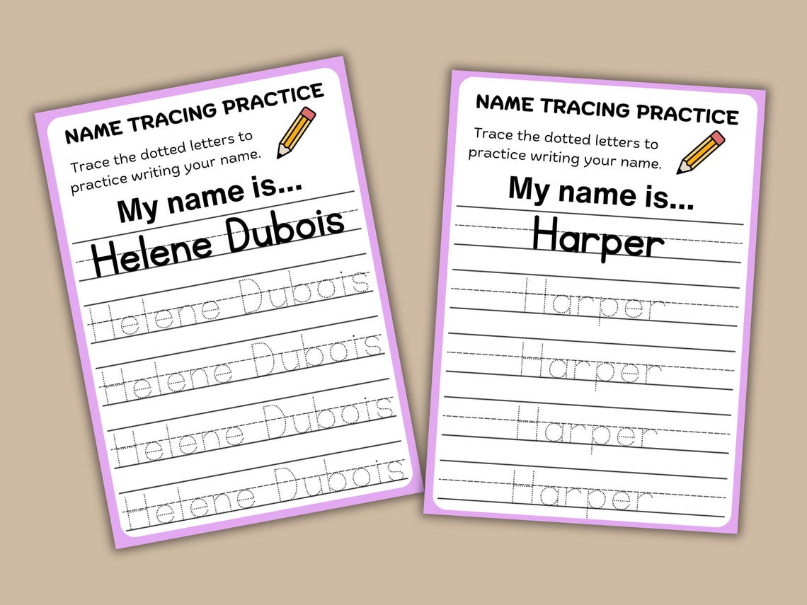 Custom Name Tracing Worksheet Printable – Preschool & Pre-k Handwriting ...