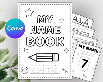Personalized Name Tracing Workbook: Preschool Learning Activity Toddler Busy Book Custom My Name Worksheets