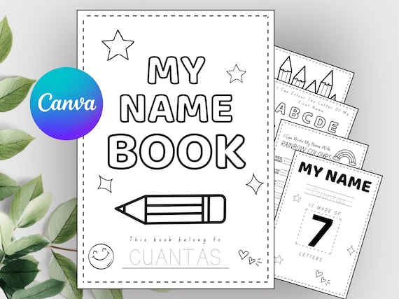 Personalized Name Tracing Workbook: Preschool Learning Activity Toddler Busy Book Custom My Name Worksheets