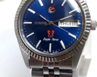 Vintage Rado Automatic Purpal Horse, Swiss Made, Automatic Movement, Luxury Gifts For Men.