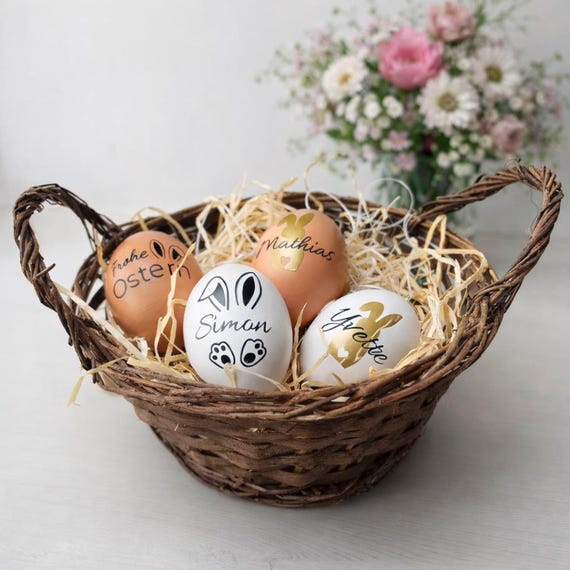 Osterei zum Aufhängen, Mitbringsel, Geschenkidee Ostern, Tisch Deko Ostern, Osteranhänger, Ostergeschenk Personalisiert