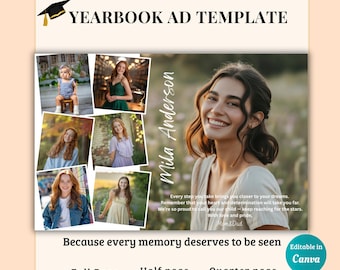 Editable Yearbook Ad Template for Daughter – Graduation Tribute Canva Design