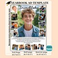 Senior Yearbook Ad Template for Boy \u2013 Photo Collage (Canva Editable) product logo