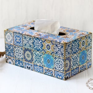 Tissue Box Cover Azulejos Portugueses Tiles Style