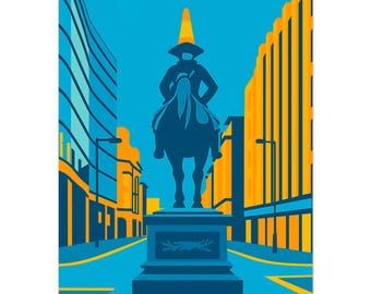 Duke of Wellington Statue, Glasgow #2 | Wall Art Print | Glasgow Home Decor | Gift | Collectable