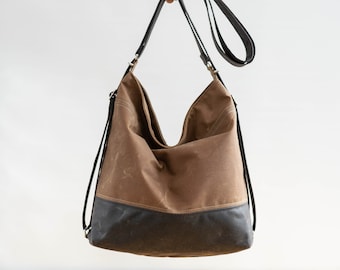 Bolso Convertible loneta encerada Toffee & Chocolate