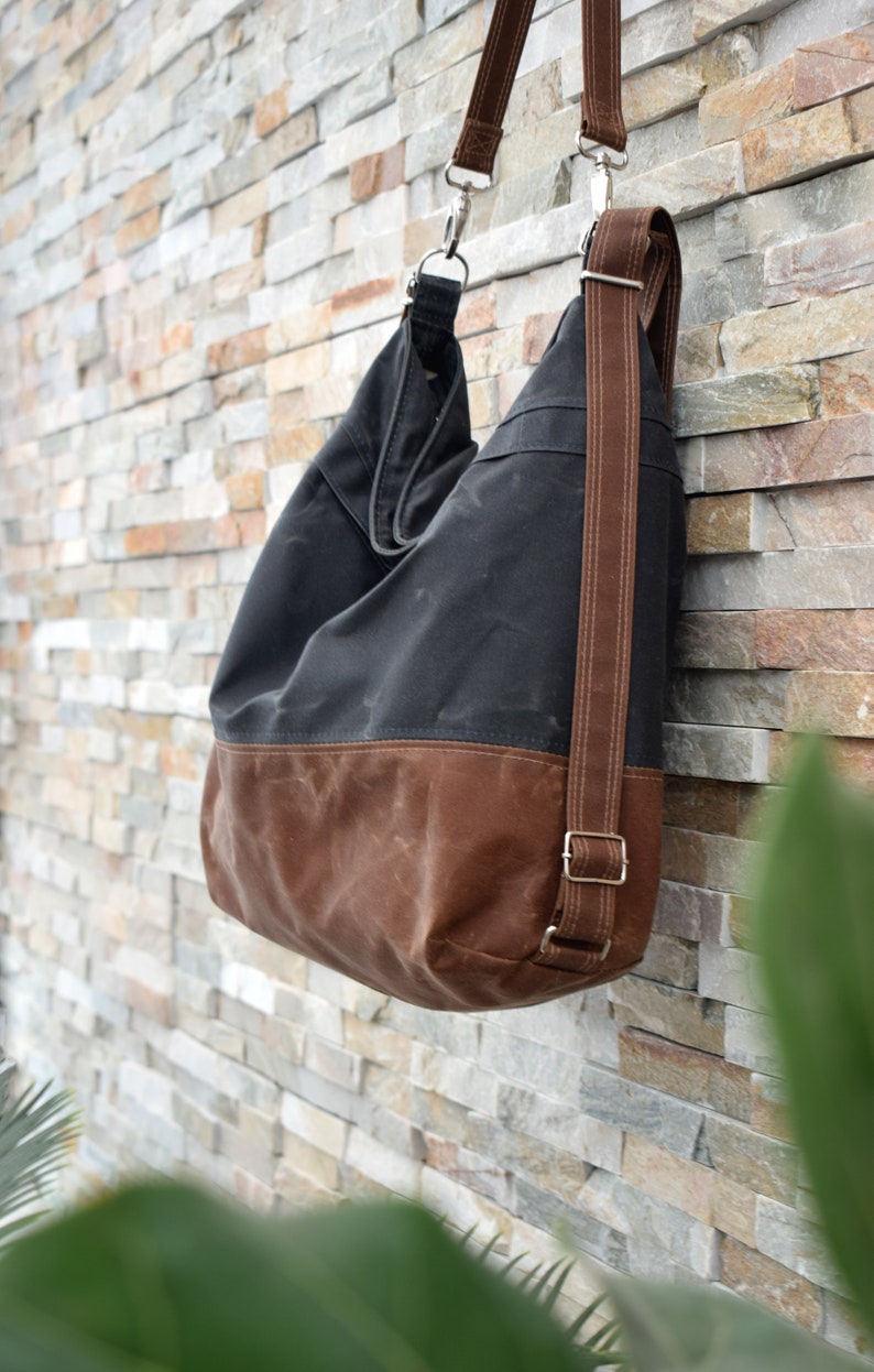 Waxed Canvas Convertible Bag Diaper Bag and Convertible Etsy