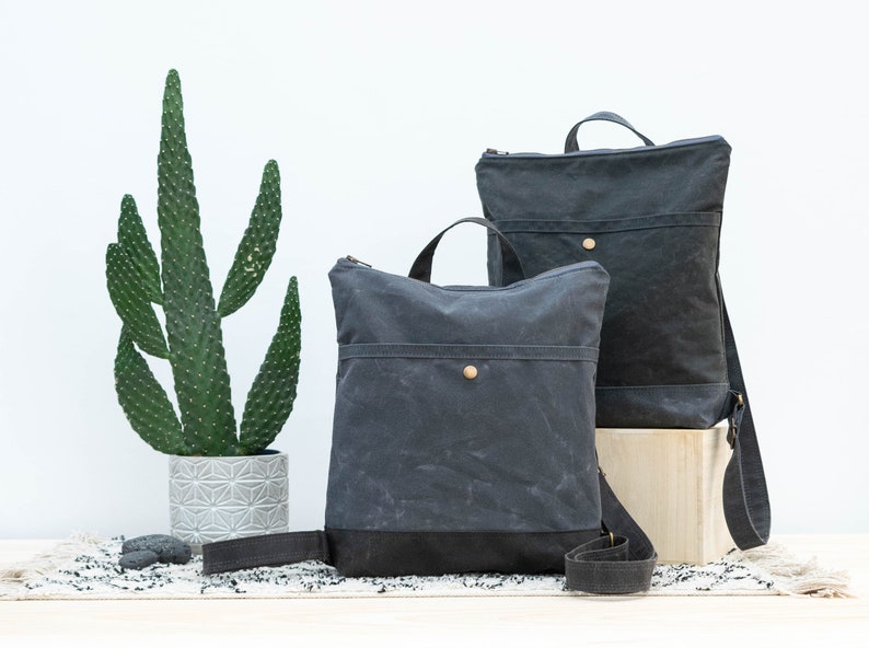 waxed canvas backpack etsy