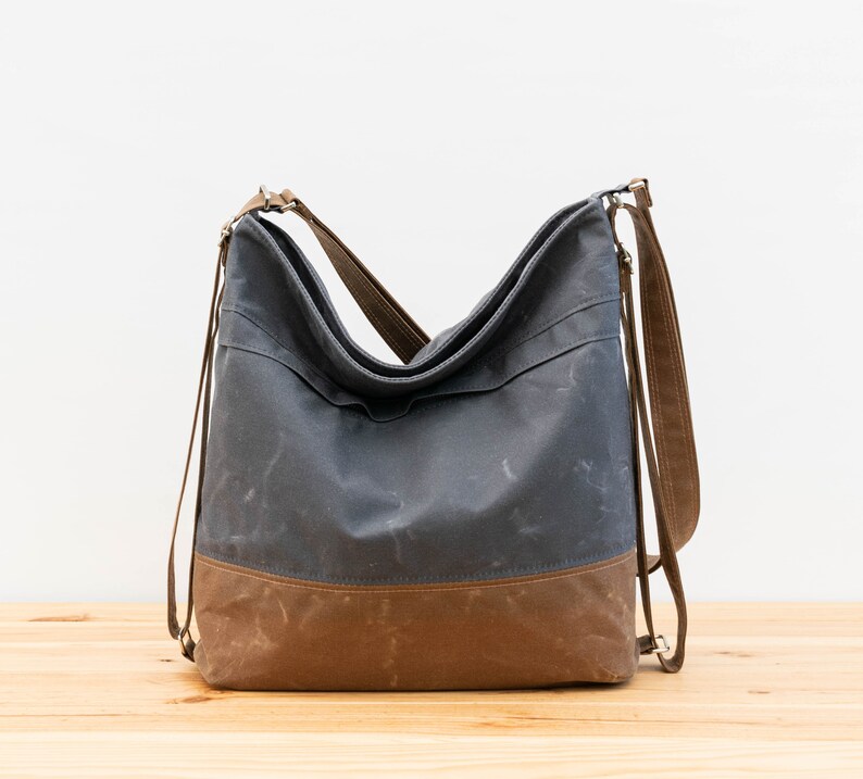 Waxed Canvas Convertible Bag Diaper Bag and Convertible Etsy