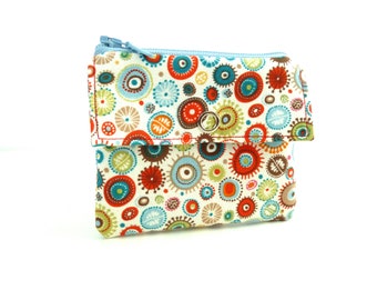 Small zipper wallet, coin purse and card holder wallet