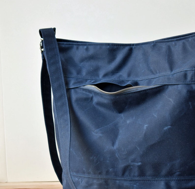 Waxed canvas convertible bag, Diaper bag, Convertible backpack Brown image 6