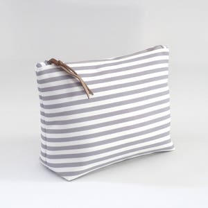 Stripe canvas diaper bag, Messenger bag, Personalised bag, Marina Light Blue image 9