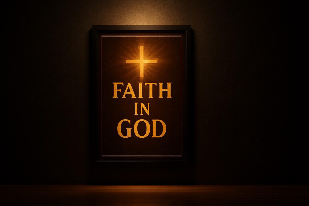 Premium "faith in God" Metal Framed Poster 30x40 Cm / 12x16″ - Etsy