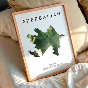 Aserbaidschan Karte druckbare Wandkunst | Baku Poster Digitaler Download | Minimalistische Marmor Karte | Reise Geschenk Printable | Wohndekor