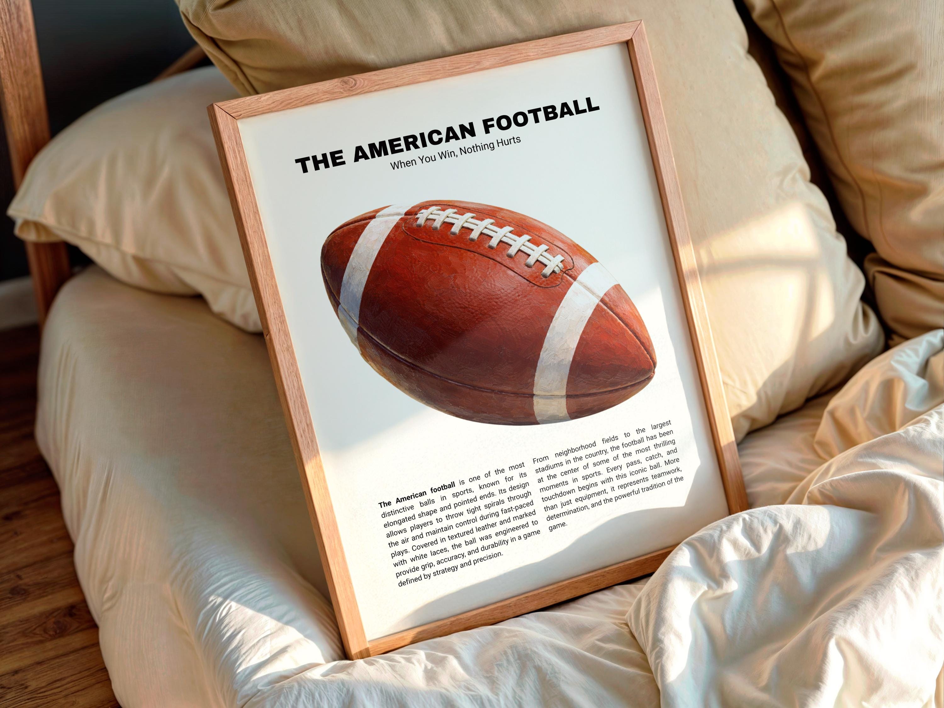 American Football Poster Printable | Football Wall Art | Vintage ...