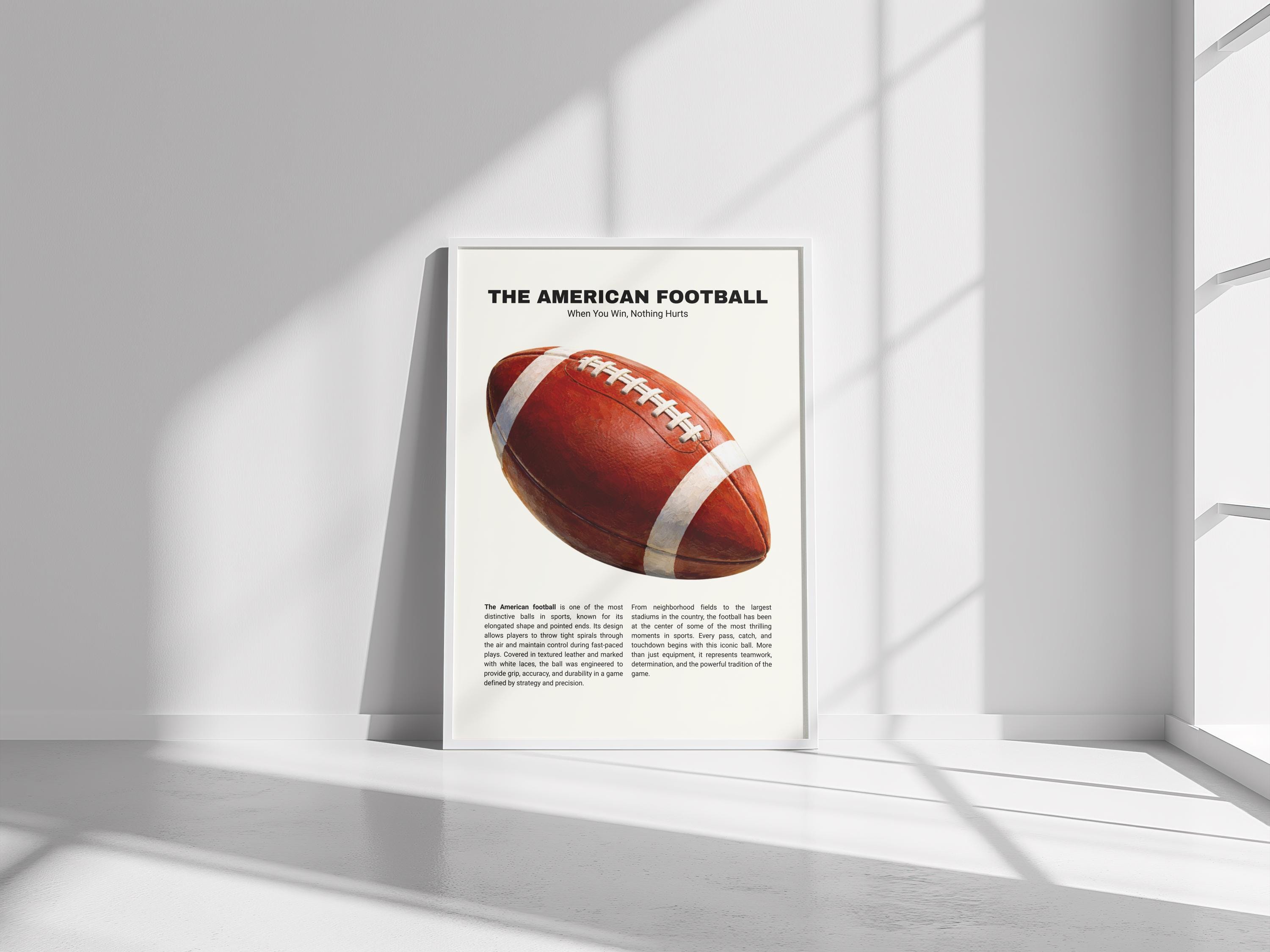 American Football Poster Printable | Football Wall Art | Vintage ...