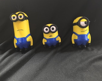 Żółty zestaw pomocników – zestaw 3 figurek gogli – druk 3D