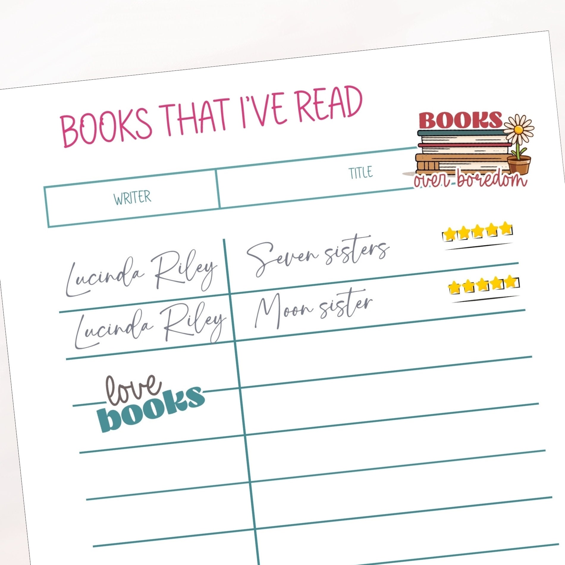 Printable PNG Bookish Stickers, Digital Love Reading Book Planner ...