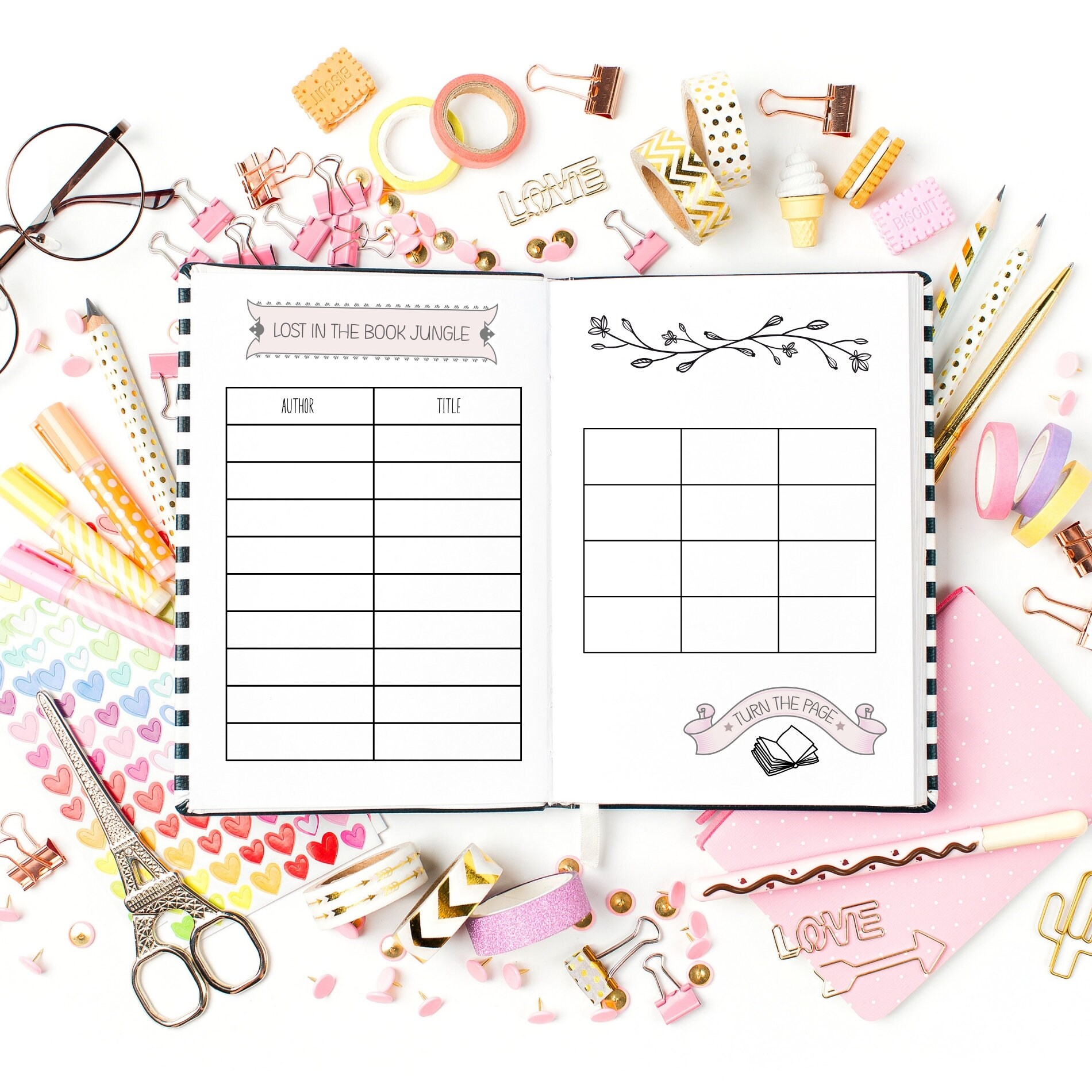 Bookish Banner PNG Stickers, Digital Reading Planner Quotes, Books ...