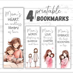 Printable Love Reading Bookmarks, Digital Bookmark Set, Download ...