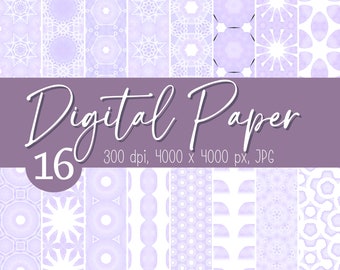 Digital patterned paper pack, Printable JPG patterns, Graphic design pattern, Geometric scrapbook background bundle, Papers collection set