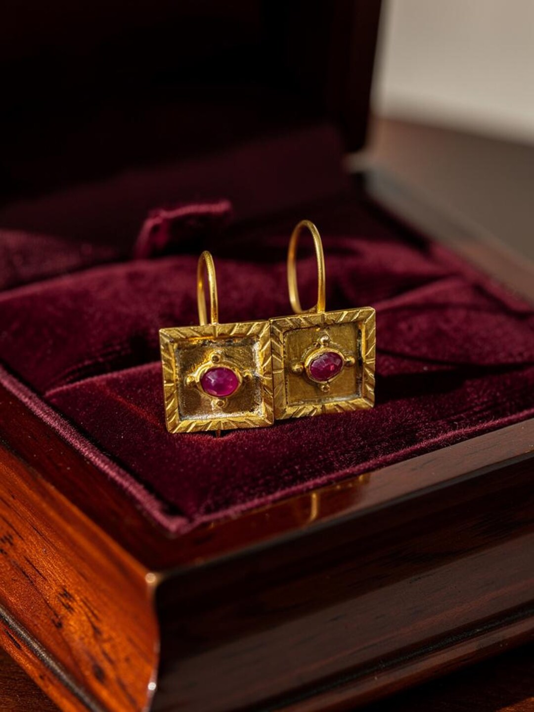 Ruby- Hand Made -earing - Etsy