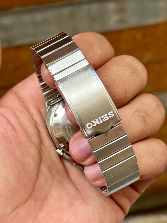 Vintage Seiko 5 Automatic Watch: Rectangular Two-… - image 4