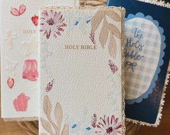 Hand Painted Personalized Bible: Floral, Gingham & Bows