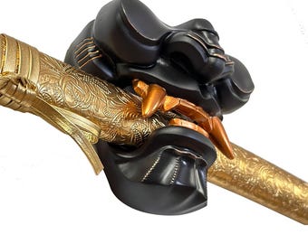 Hannya mask katana stand