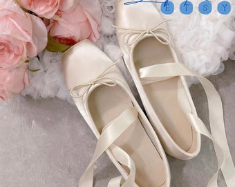 Mary Janes met balletstrikken enkellint, strikaccent ballerina's, dagelijks gebruik