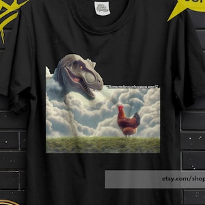 Kycklinghimlen Kom ihåg vem du är T-shirt - Rolig Evolution Skämt Meme T-shirt, Kyckling Dinosaur T-shirt, som byte när du har rovdjurs-DNA. 2